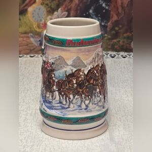 Vintage 1993 Budweiser Holiday Stein Artist Nora Koerber ~ Collectible